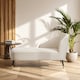 image 1 of Interiors by Premier Cream Chaise Lounge Sofa, Upholstered Velvet Sofa for Lounge, Living Room, Right Arm Chaise Accent Lounge
