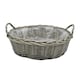 image 1 of Large Round Antique Wash Display Tray | Brown | Brown | Large