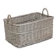 image 1 of Medium Shallow Antique Wash Storage Basket | Brown | Brown