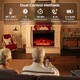 image 4 of COSTWAY Electric Fireplace 750W/1500W Fireplace Insert Black