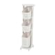 image 1 of Living and Home 4-Tier Laundry Basket with Wheels