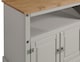 image 4 of Mercers Furniture Corona Grey Wax Straight TV Unit 2 Door 1 Open Shelf Cabinet Stand Solid Wood Pine Wooden with Mexican Styling