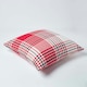 image 3 of Homescapes Red Tartan Pattern Cushion Cover - 45 x 45 cm | Red | Red | 45 x 45 cm