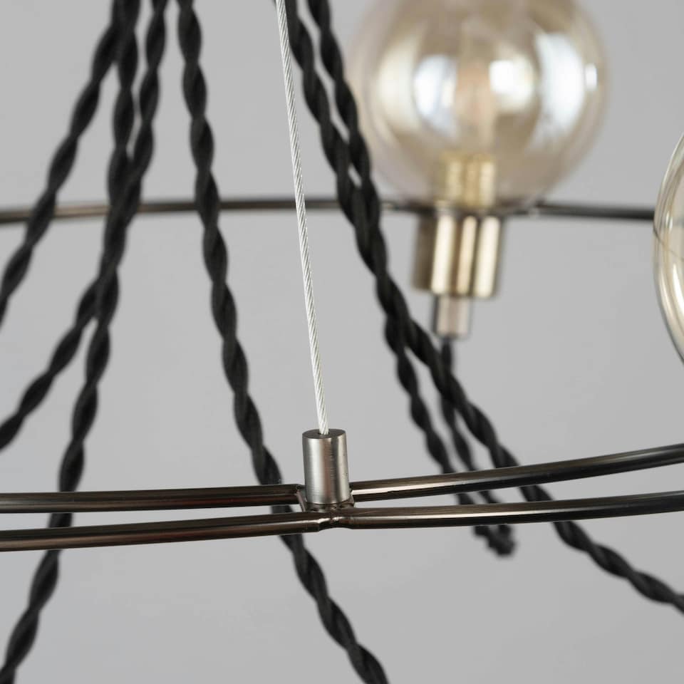 image 1 of BHS Soho 6 Light Flush Ceiling Light, Nickel | Silver | Satin Nickel | 1