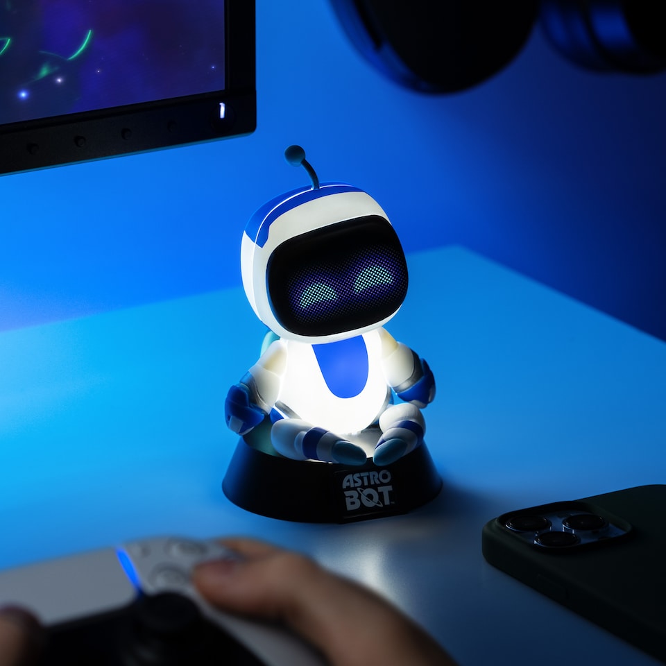 image 1 of Astrobot Icon Light, 12cm Character LED Lamp for Desk Bedroom or Gaming Setup Battery Powered Display Light, Paladone