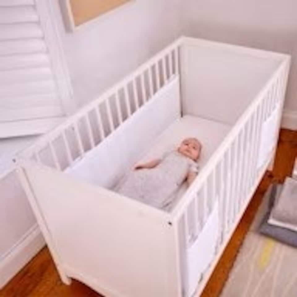 image 1 of Purflo Breathable Cot Bumper - Soft White