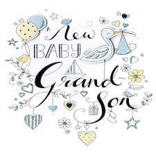 New Baby Boy Grandson Greeting Card Handmade Second Nature Just To Say