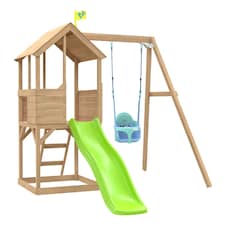TP Treehouse Wooden Play Tower with Wavy Slide & Bluey Quadpod - FSC® certified
