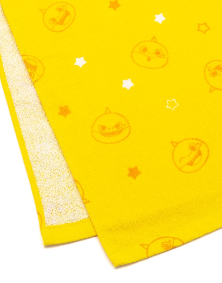 image 1 of Baby Shark Towel Poncho Kids | Girls Boys Yellow Animated Shark | Childrens Song Bath Swimwear Beach Towel With 3D Face Fins Teeth