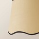 image 5 of ValueLights Dutton Natural Black Trim Scallop Large Ceiling Lamp Shade | Black