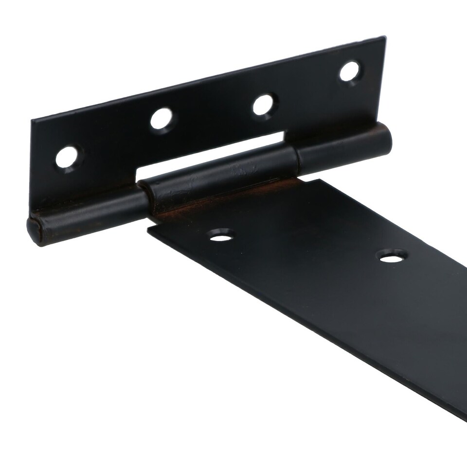 image 1 of 18in / 450mm Heavy Duty T Tee Hinges For Shed + Garden Gates Black Finish 6pc