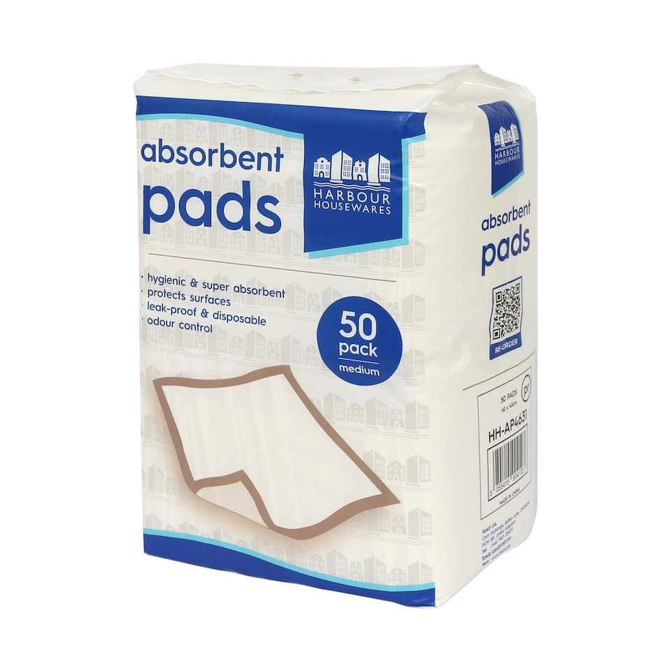 image 1 of Harbour Housewares 200x Disposable Puppy Training Pads - 45 x 60cm - Absorbent Puppy Training Pads Leak-Proof Pee Pads