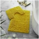 image 2 of VELVETIO Bath Mats & Pedestal Mat Set Anti Slip Super Soft Water Absorbent Yellow | Ochre