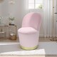 image 2 of Loretta Barrel Chair Dusty Pink Velvet Lightweight Accent Chair Pink
