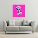 image 2 of Plaster statue of David's head in blue sunglasses (Canvas Print) 114 x 114 x 4cm