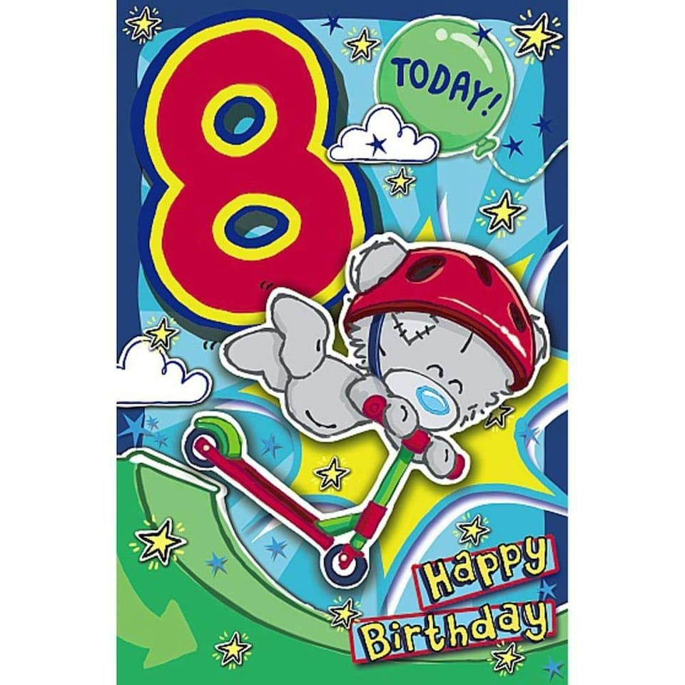 image 1 of Me To You Bear My Dinky 8 Today 8th Birthday Card