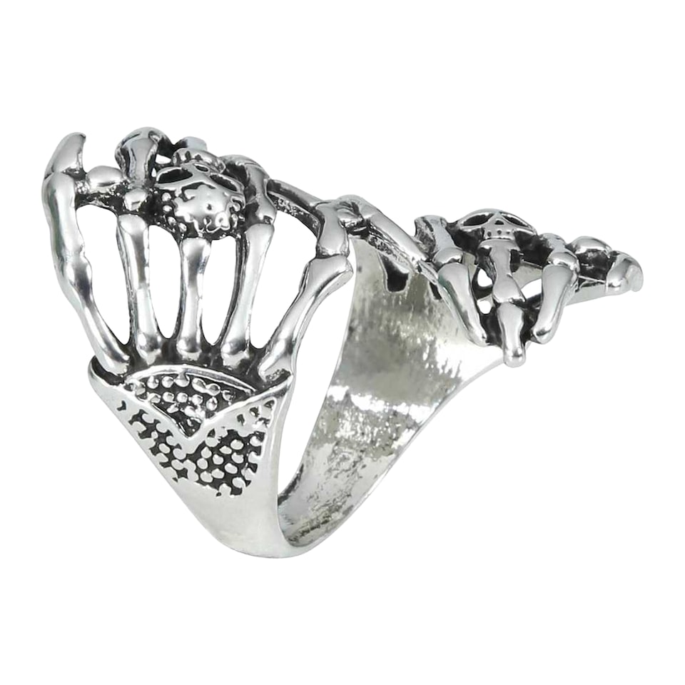 image 1 of Fiestas Guirca Skeleton Ring | Silver | Silver | 1
