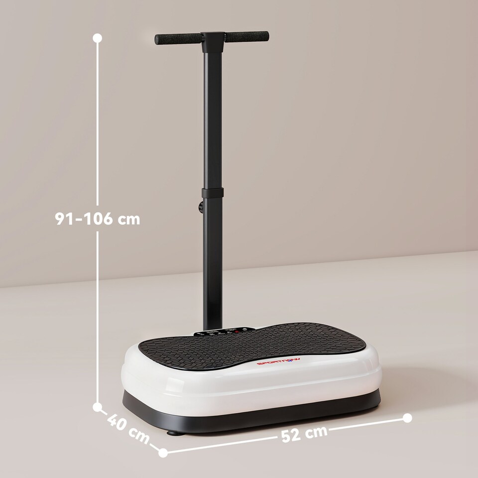 image 1 of SPORTNOW Vibration Plate with Adjustable Handle, Auto or Manual Speeds | Black