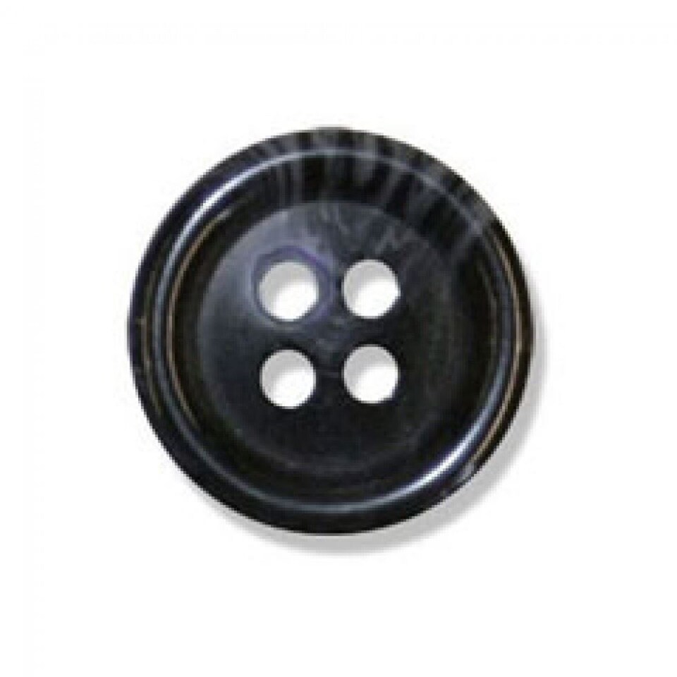 Trimits Black Round Jacket Buttons for Dressmaking - 25mm - per value pack of 100