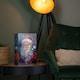 image 10 of 28cm Battery Powered Light up Glass Christmas Decoration with Santa & Warm White LEDs