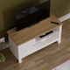 image 3 of Vida Designs Arlington 1 Door TV Unit Shaker Entertainment Storage, White & Oak | White | White & Oak | 1
