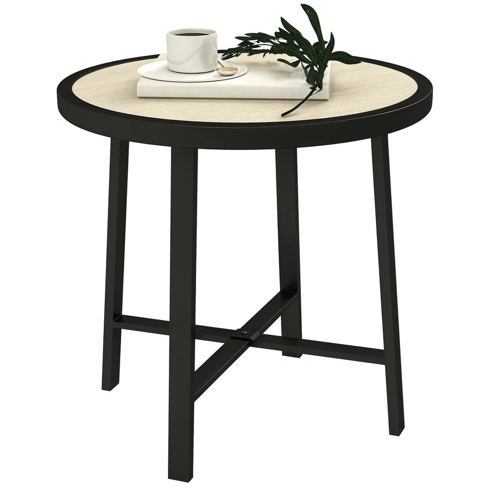 image 1 of Outsunny 50.5cm Round Garden Table with SPC Tabletop