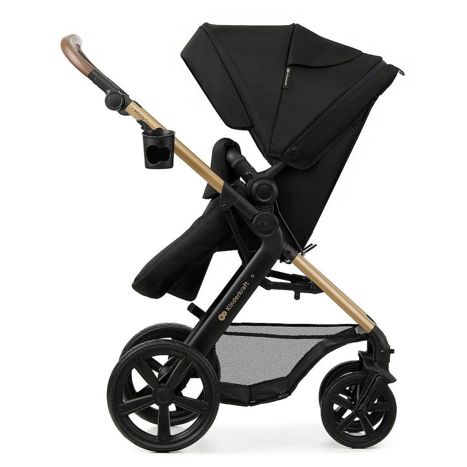 image 1 of Kinderkraft Travel System Moov 2 3In1 + Mink Pro Car Seat | Black