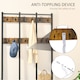 image 4 of HOMCOM Coat Rack Stand, Free Standing Hall Tree, Coat Stand with Hooks, Bench and Shoe Rack, 100cm x 38.5cm x 185.5cm, Industrial Style, Rustic Brown and Black