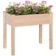 image 1 of Outsunny Garden Wooden Planter Flower Raised Bed Herb Grow Box Container