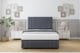 image 1 of Sloomy Kingsley Steel Plush Divan Bed With Mattress No Drawers With 26" Strutted Headboard & 12" Matching Footboard 4' Small Double | Grey | Steel | Small Double | 1