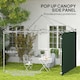 image 3 of Outsunny Gazebo Side Panel, Canopy Sidewall Panel with 4 Mesh Bags and 2 Storage Pockets for 3 x 3 m Straight Leg Pop Up Gazebos, 1 Pack Sidewall Only, Green