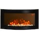 image 1 of HOMCOM Electric Fireplace Wall Mounted Led Flame Curved Back Side Lights Heater