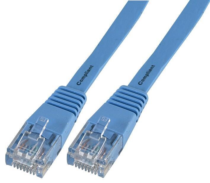 PRO SIGNAL - Flat Cat5e LSOH Ethernet Patch Lead, 1.5m Blue