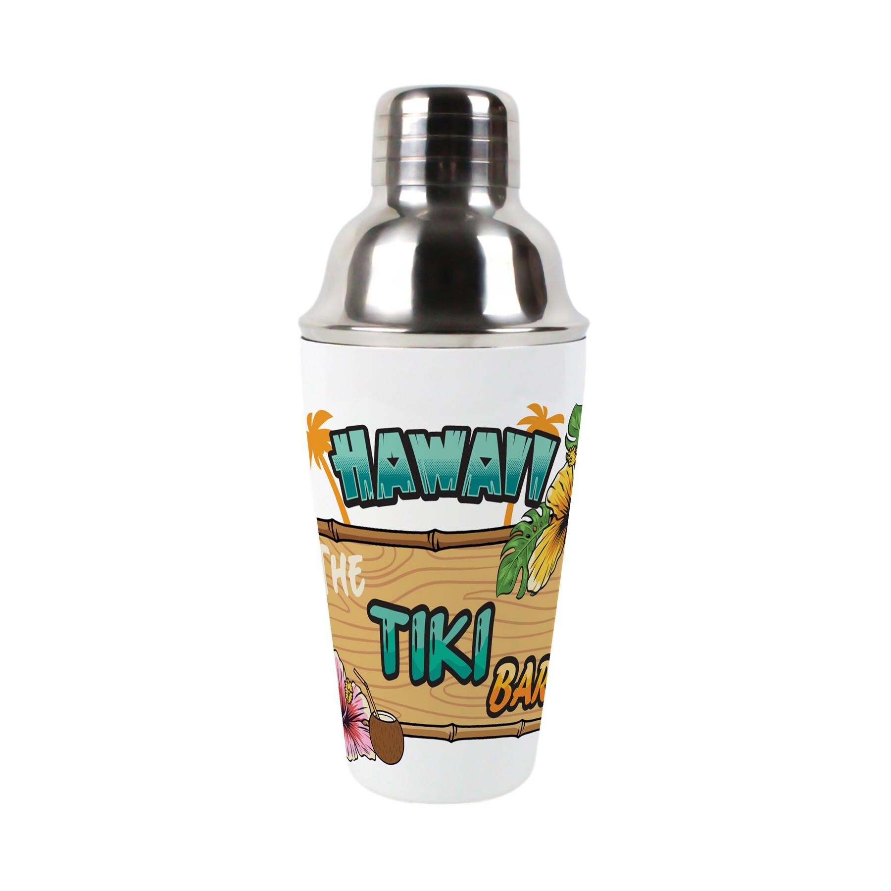 Stainless Steel Cocktail Shaker & Strainer 550ml - Hawaiian Tiki Bar
