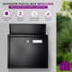 image 2 of FURNISHED Outdoor Wall Mounted Post Box Galvanized Steel | Black | Black