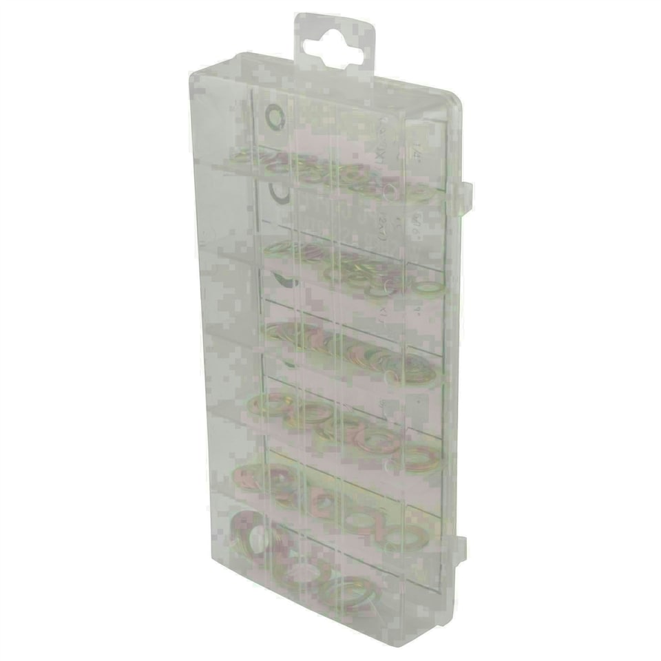 image 1 of Solid Copper Washers Sump Plug Engine Washer Set Imp Metric M6 to M16 110pc