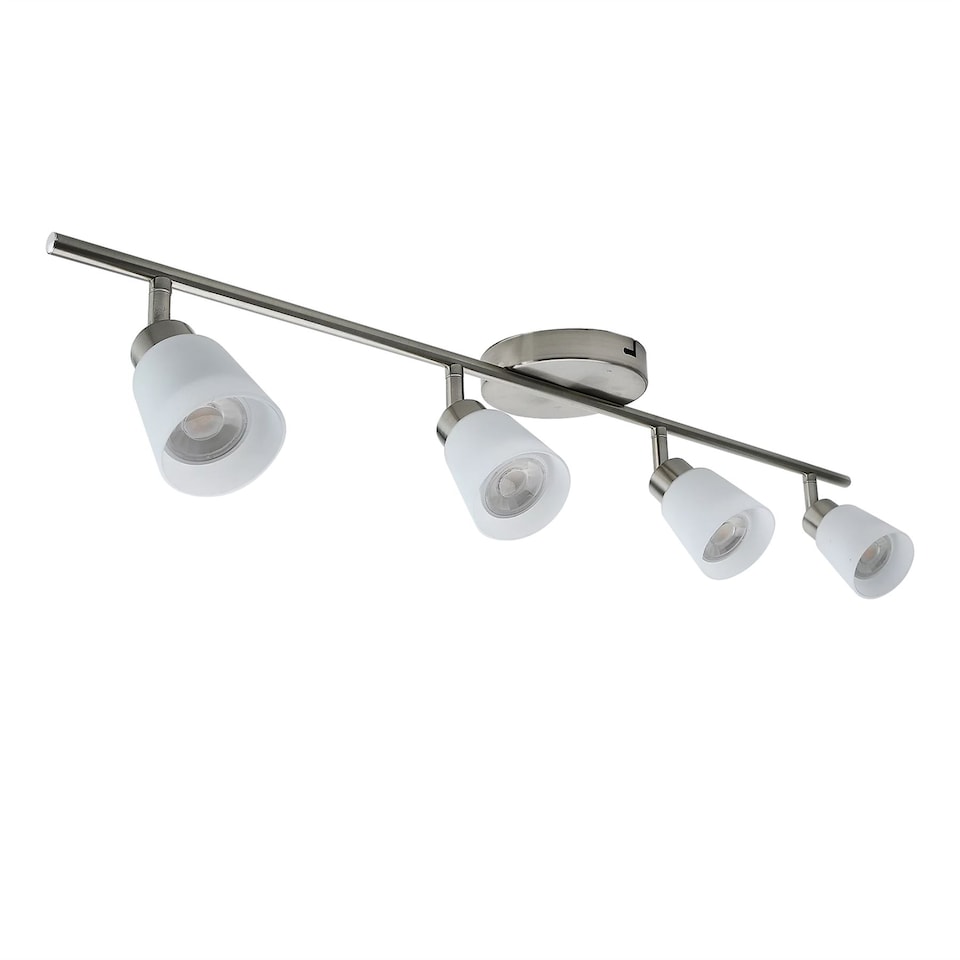 image 1 of Set of 2 Tecoma - Satin Nickel with Glass 4 Way Adjustable Spotlights
