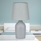 image 6 of First Choice Lighting Set of 2 Smooth Grey Ceramic 27cm Table Lamps With Matching Shades Grey | Grey