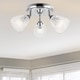 image 1 of COSYLYTE Athella Bathroom 3 Light Modern Ribbed Glass Spotlight - Chrome Base | Chrome | 1