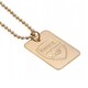 image 2 of Arsenal FC Gold Plated Dog Tag And Chain - Gold - One Size