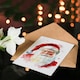 image 4 of Santa Claus Bright Portrait Blank For Him Or Her Art Xmas Festive Christmas Card