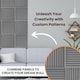 image 7 of NOVECRAFTO Decorative 3D Wall Panels (50cm x 50cm) 3D Fluted Line Design PVC Cladding Panel