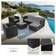 image 4 of Garden Furniture Set Lignano - modular outdoor sofa, 2 armchairs, coffee table | Black | black | 179 x 150 x 65 cm | 1