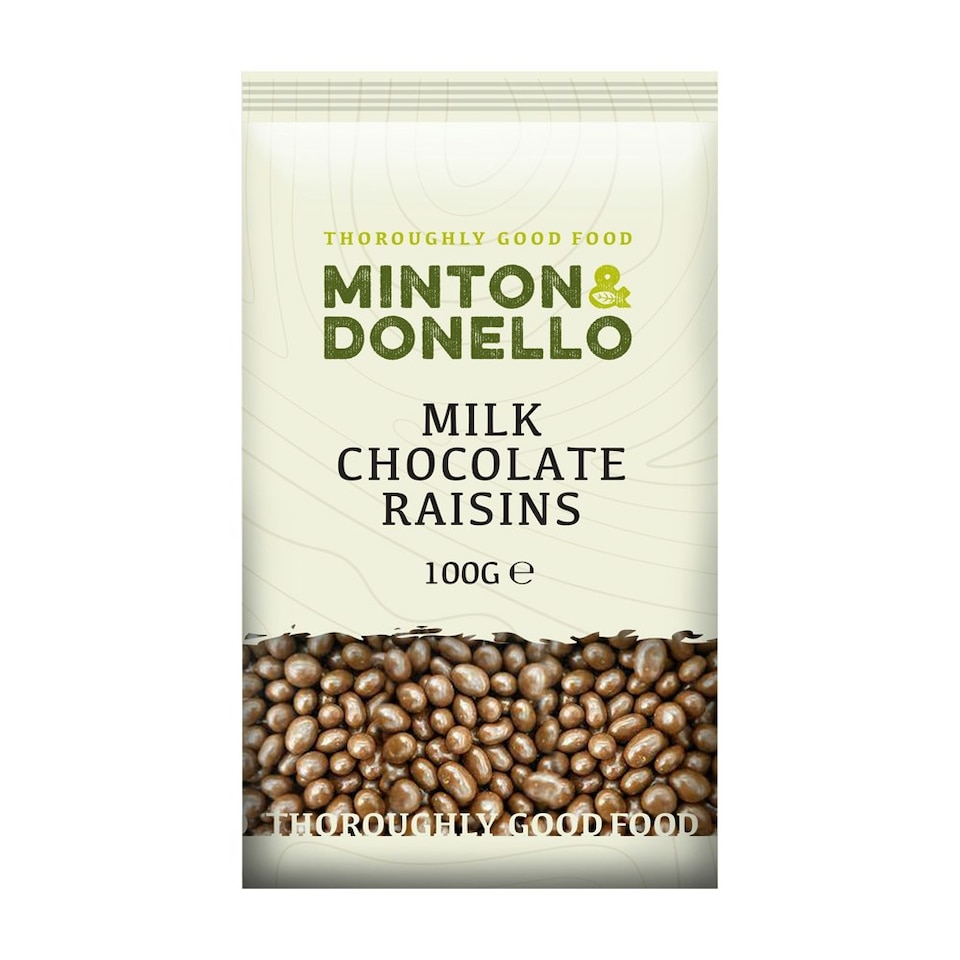 image 1 of Minton & Donello Milk Chocolate Raisins 6 x 100g