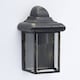image 10 of CGC Lighting Camila Antique Bronze Outdoor Wall Lantern Clear Glass Diffuser | Black | Black and Bronze | Height: 22.5 cm, Width: 14.5 cm, Depth: 11.5 cm