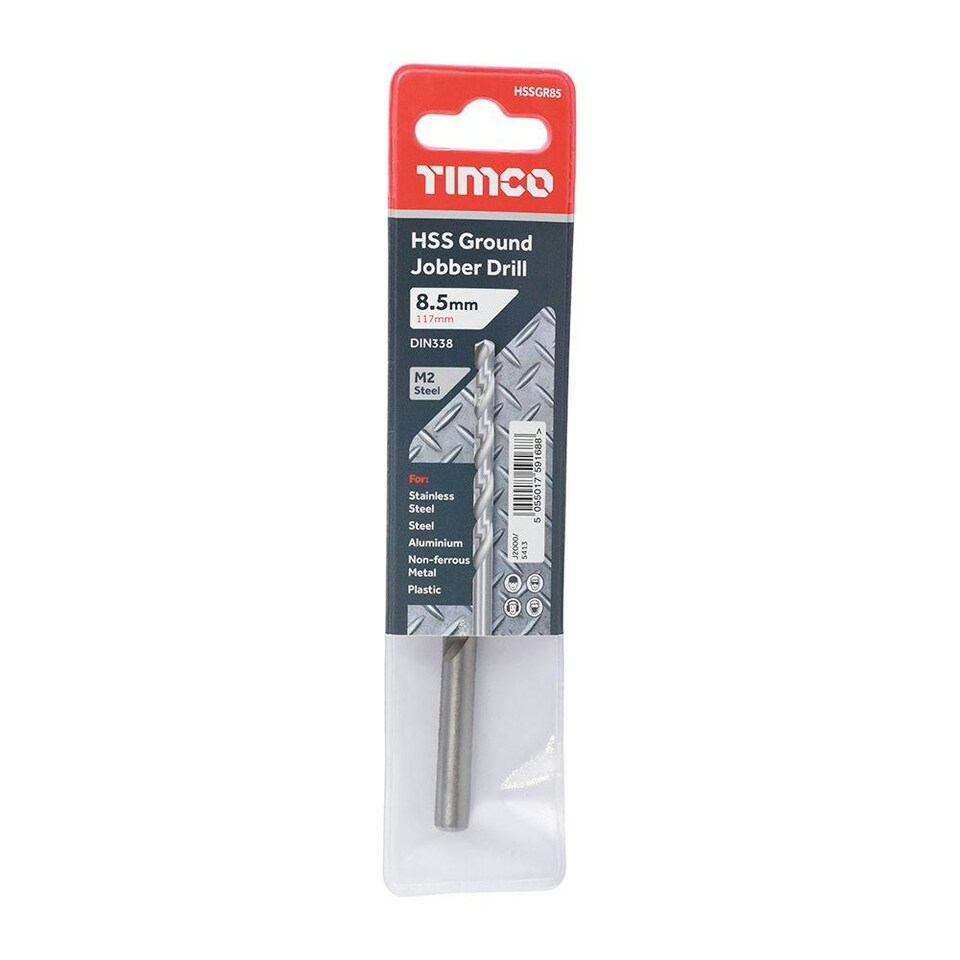 image 1 of Timco - Ground Jobber Drills - HSS M2 (Size 8.5mm - 1 Each)