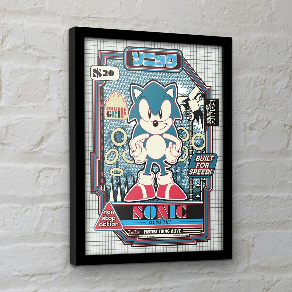 image 1 of Sonic The Hedgehog (Build For Speed) Framed 30x40cm Print