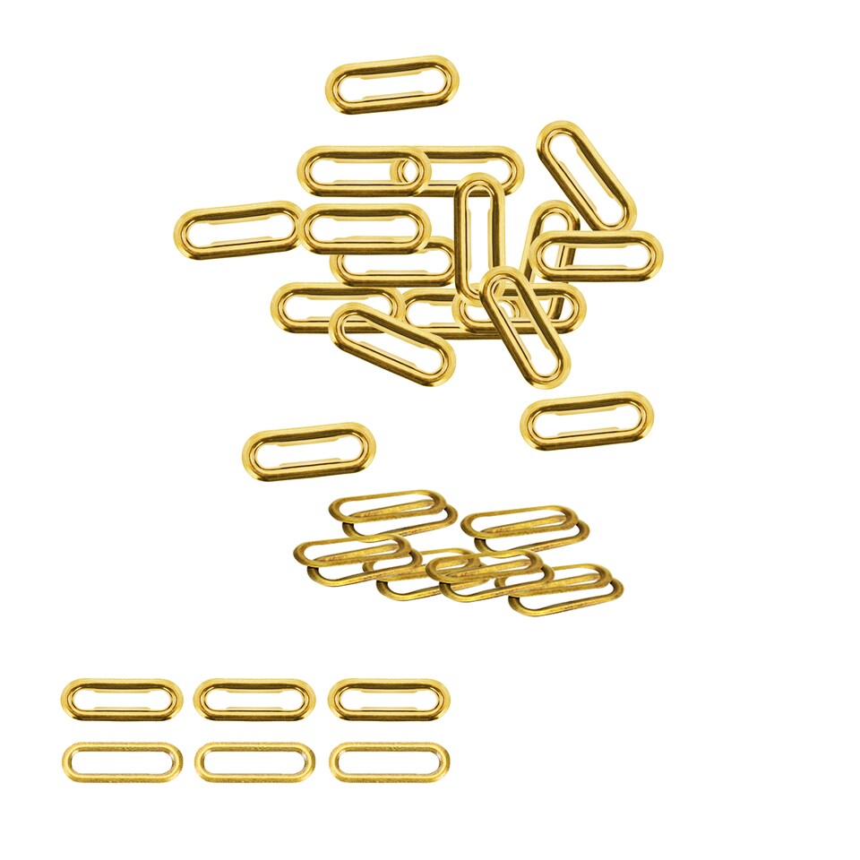 image 1 of 25mm Oval Shaped Brass Eyelet& Washer Metal Grommet Kit for DIY- 50pcs