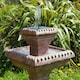 image 5 of Primrose Pizzaro Solar Powered Tiered Garden Water Feature Fountain 80cm