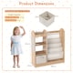 image 2 of COSTWAY Kids Bookshelf Mirror Toy Storage Organizer with Full-Length